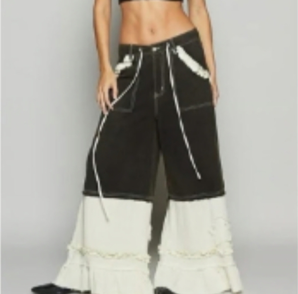 POL Vintage Washed Double Gauze Wide Pants NEW Size Small NWOT!!